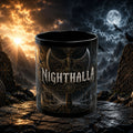 Nighthalla Premium Black Mug | Dark Fantasy Viking Aesthetic